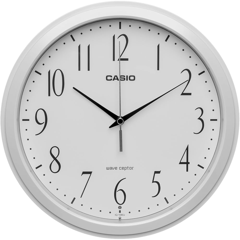 Casio (Casio) Wall Clock Radio Wave Analog Night Time Second Hand Stop Quiet Diameter 26.8 Cm Sta...