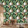 Paradise flowers and tropical leaves wallpaper for living room and bedroom 50x1000