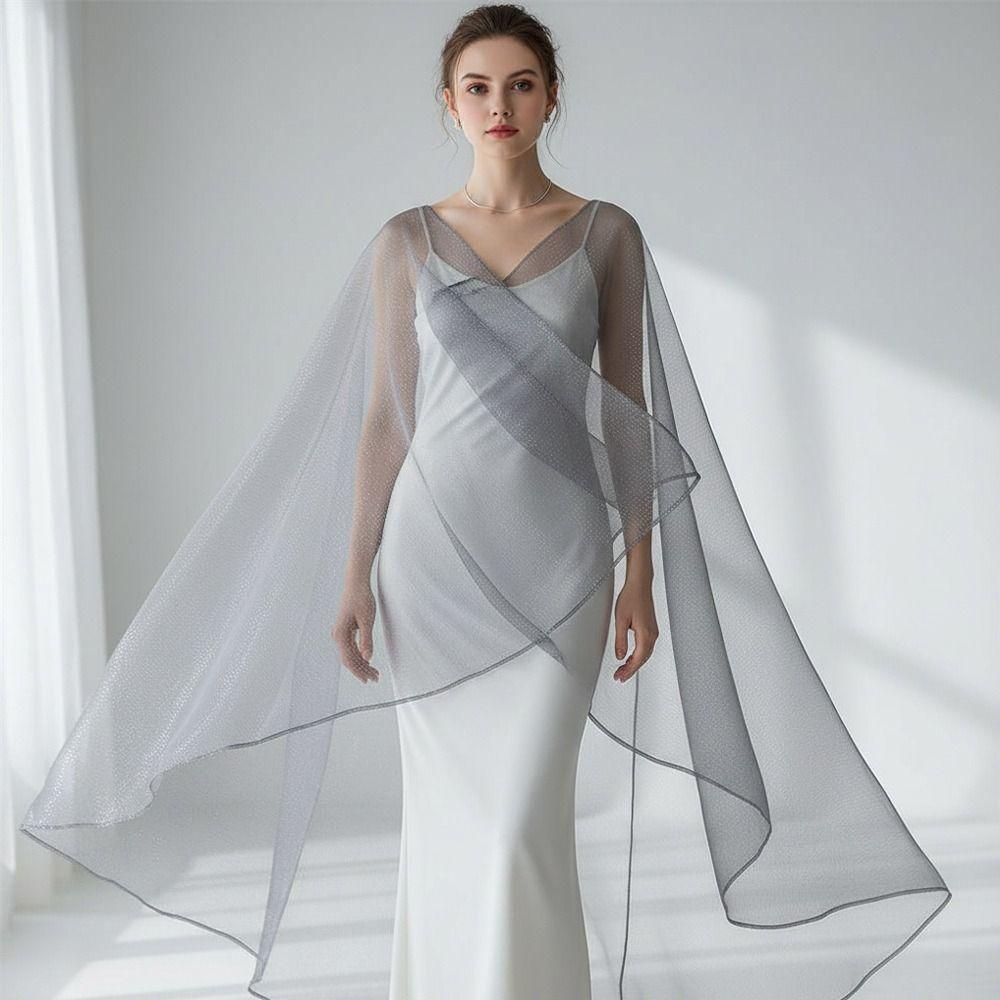 Handmade Mesh Fabric 145*100cm Decorative Yarn Fish Scale Organza Fabric  Wedding Dress