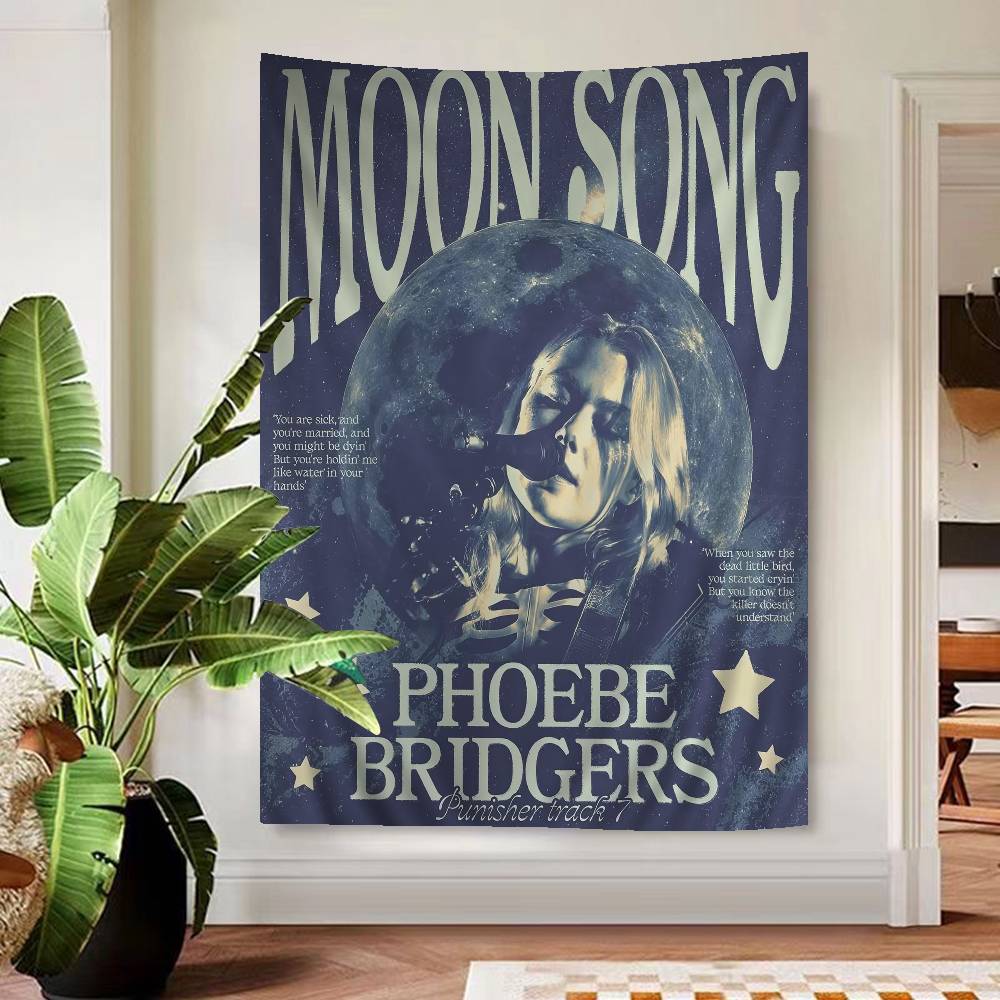 

Phoebe Bridgers Music Album Printed Large Wall Tapestry Cheap Hippie Wall Hanging Bohemian Wall Tapestries Mandala Home Decor 74x94cm(29x37in)