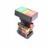 1pcs APBB-22-25N 22mm PPBB-30N 30mm Horse Self-reset Double Double Button with Light Button Power Switch with Light