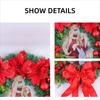 Holiday Decor 30cm Christmas Wreath Frosted Branches Red Berries Christmas Garland Plastic Artificial Garland Window