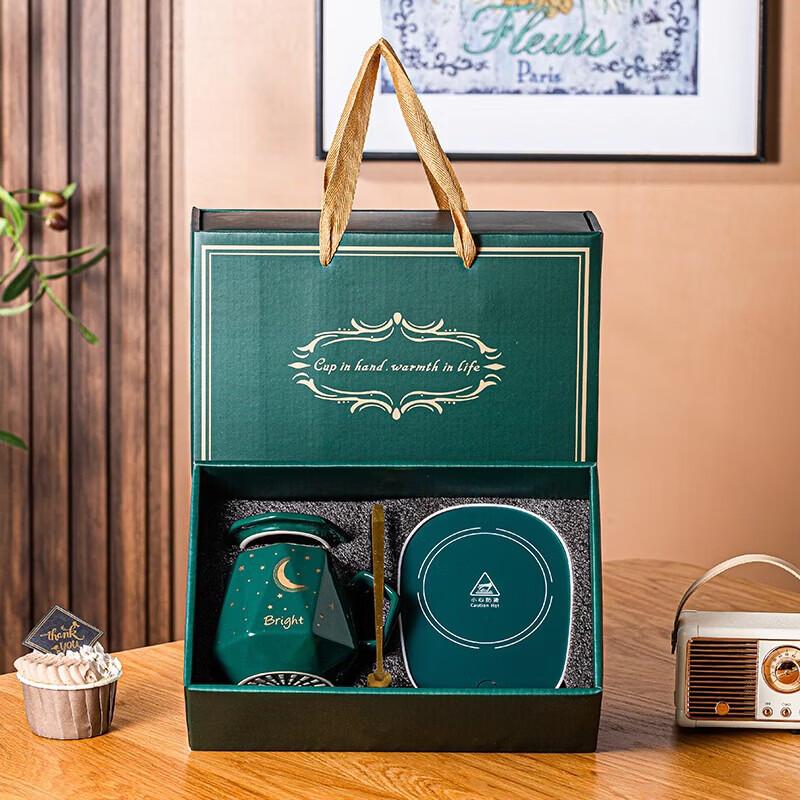 Nordic Style 55°C Diamond Ceramic Mug Warmer Set