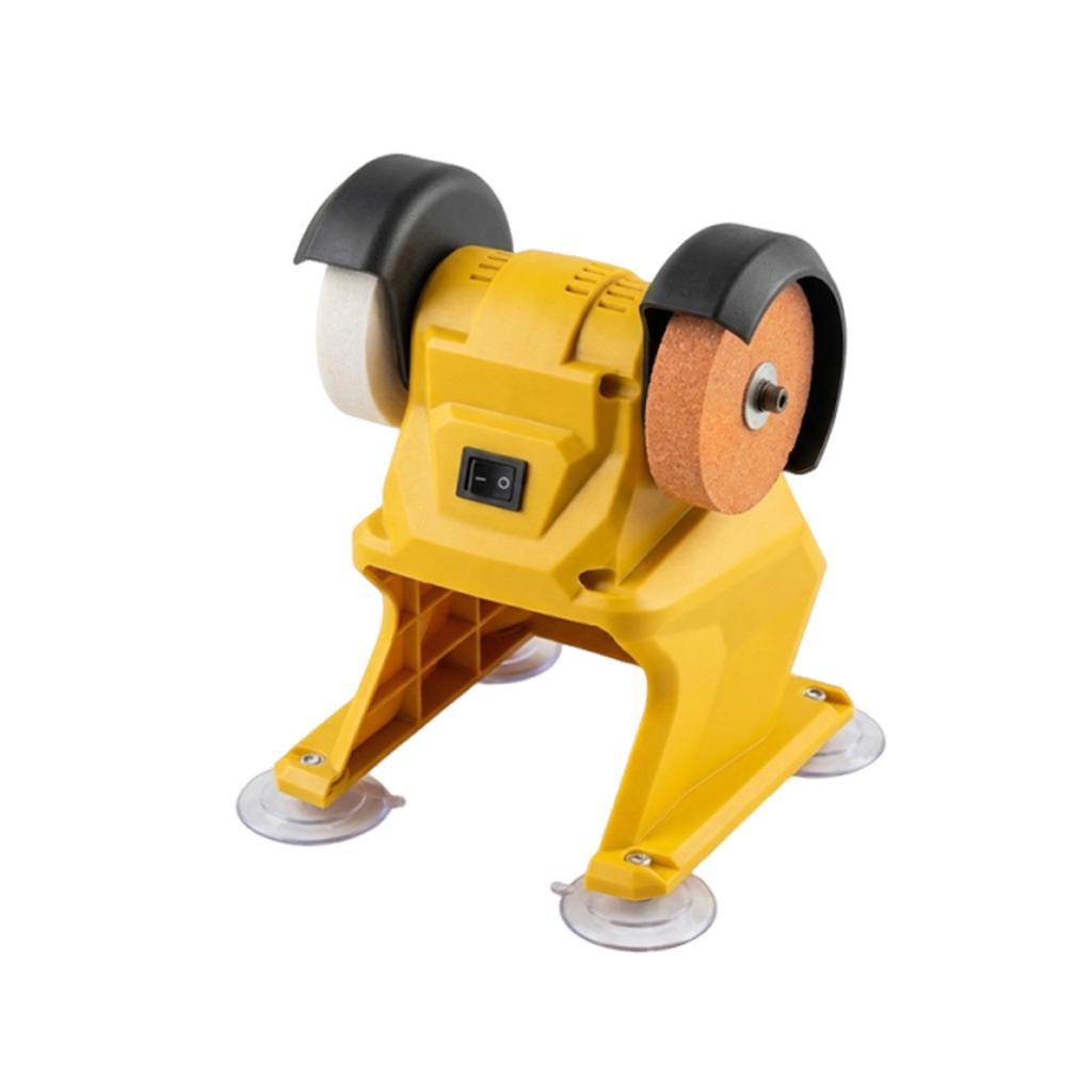 21V Cordless Electric Bench Grinder Multi-Functional Dual Wheel Grinding Machine for Sharpen Knives Drills Steel Rust Removal