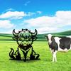 Wrought Iron Highland Cow Garden Stake Metal Art Outdoor Yard Decor Spring Gift