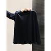 Women's Long Sleeve Cotton Base Layer - Warm, Regular Fit for Spring, Autumn, Winter - Plus Velvet Inner Layer