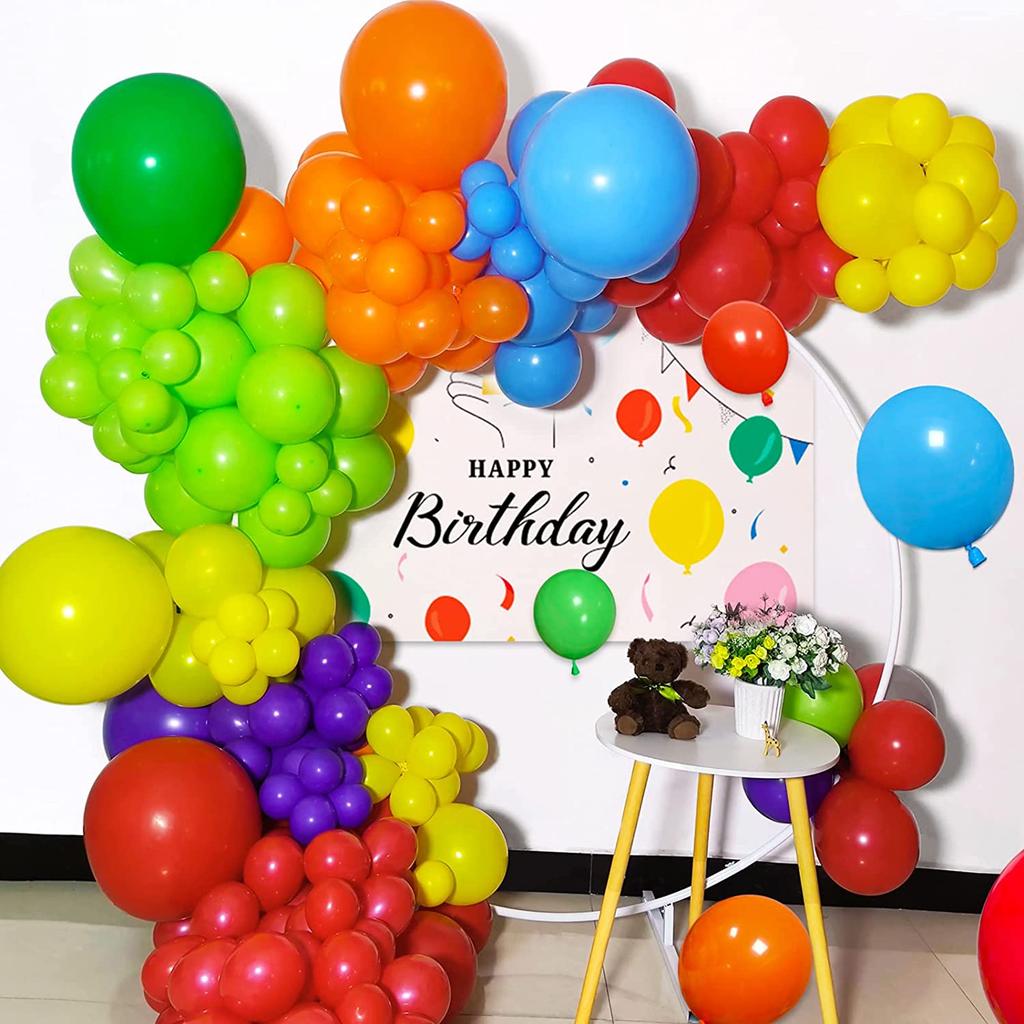 Bruiloft Verjaardag Babyborrel Geslachtsonthulling Decoraties Stofblauw Wit Ballonnenboog Slingerset