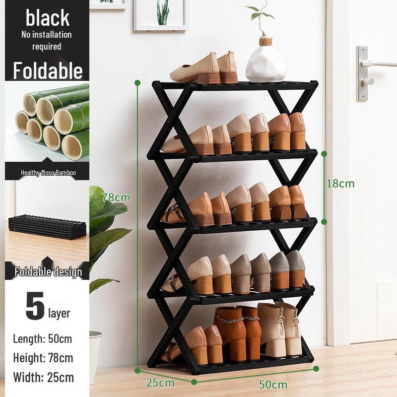 Compact Wooden Shoe Storage Rack: Multi-Layer, Dustproof Shoe Cabinet for Dorm or Entryway