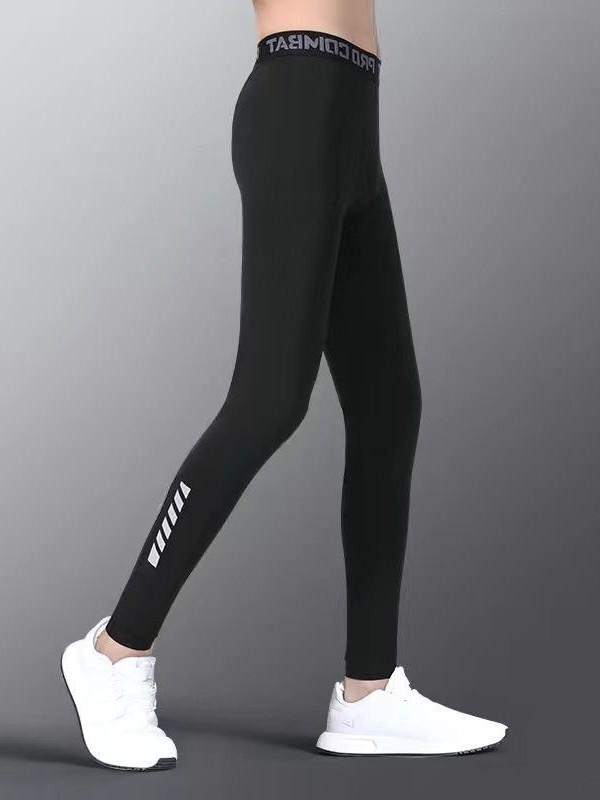Men's Fleece-Lined Winter Leggings for Sports, Yoga, and Running - High-Elastic, Warm, and Ideal for Autumn/Winter Fitness.