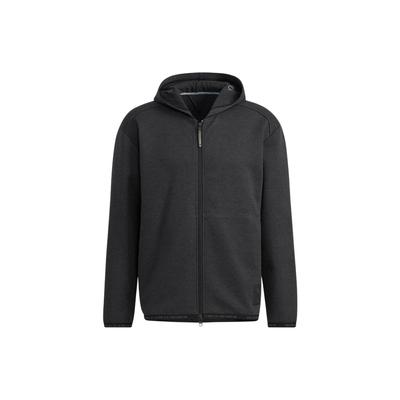 Unifarbene Markenlogo-Print Zip-Kapuzenjacke Herren Oberbekleidung Schwarz GT3303