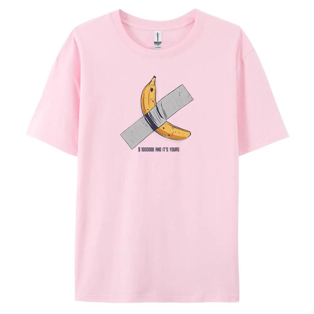 Banana Men's Casual Short-sleeved T-shirt with 100_ Cotton Fashion print Tees oversize men clothing graphic t shirts