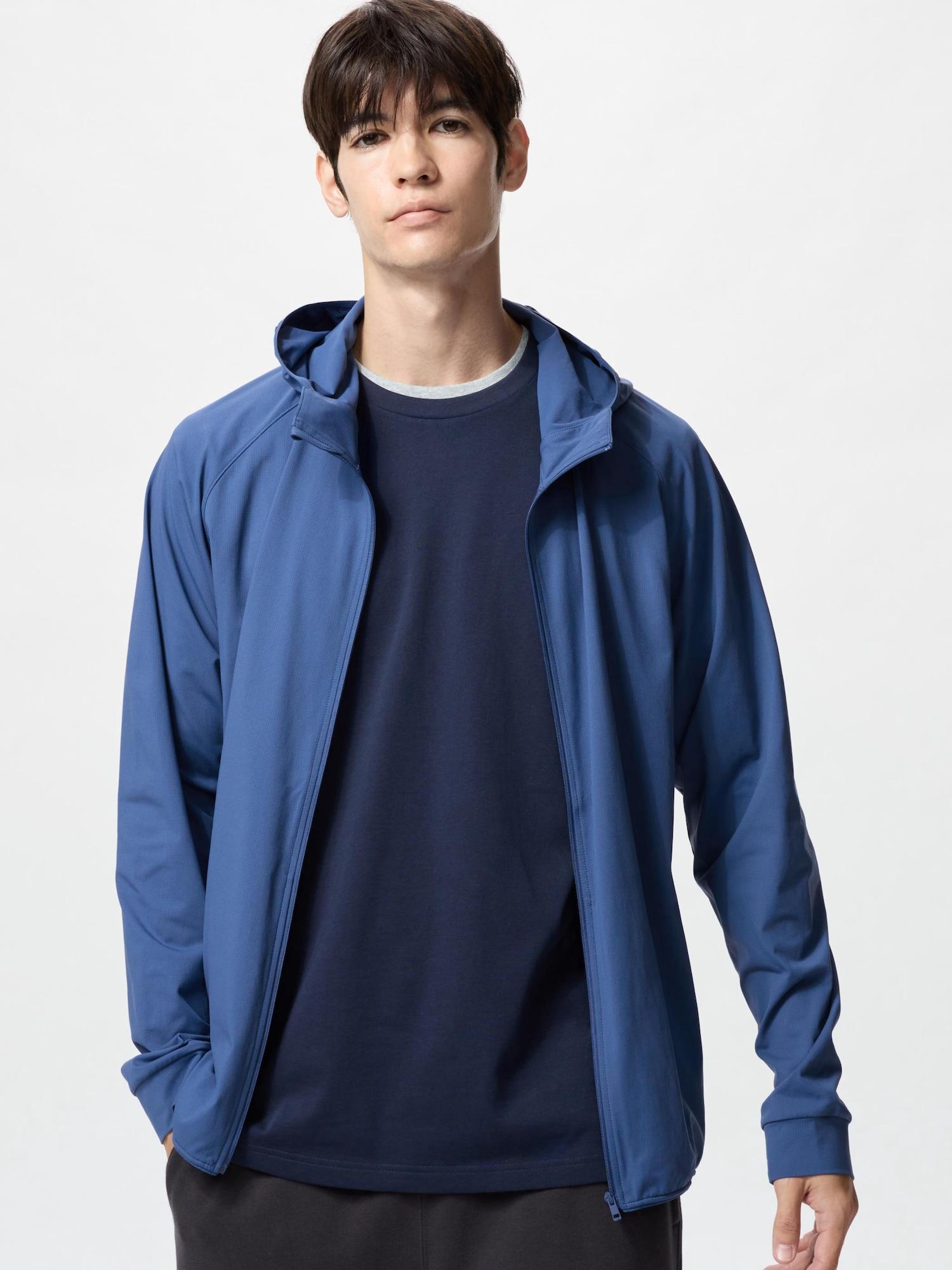 

Uniqlo Japan Ultra Stretch Dry Ex Толстовка с капюшоном на молнии с длинным рукавом 66 BLUE/L