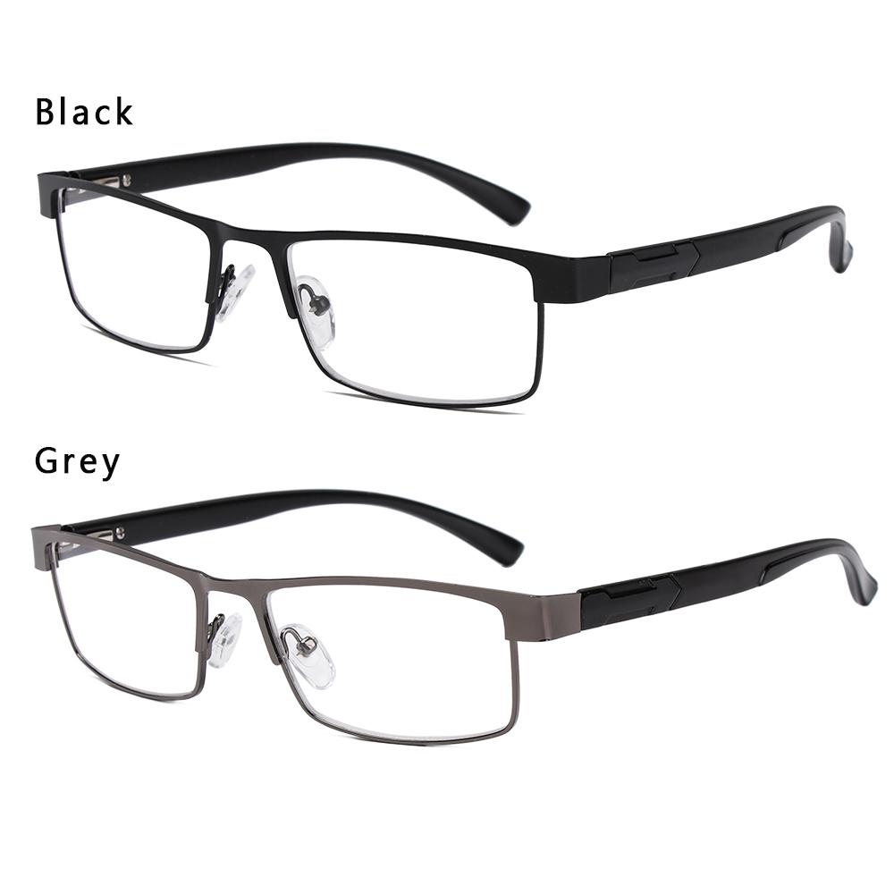 High Quality Men Titanium Alloy Reading Glasses Ultra Light Resin Hyperopia Prescription Eyeglasses Business Glasses +100~+400