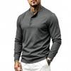 Herren S EU Größe Langarm T-Shirt Slim Fit Lässig Basisschicht