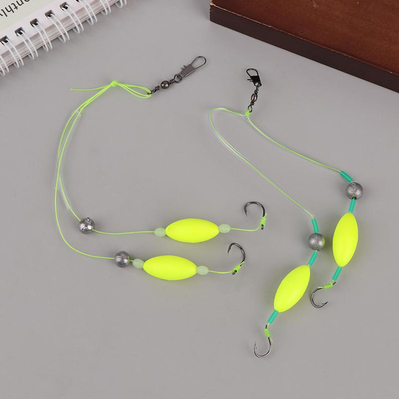 1Pc 2 Hooks Reverse Bottom Rig Flip The Fishing Hair Rigs Hook Iseni Fishing Hook Ready-To-Use Size3#-11# Carp Rigs Fishing Lure