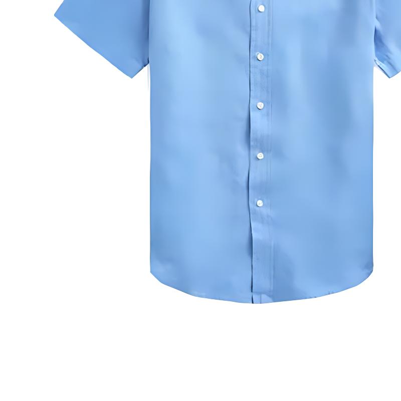 Polo Ralph Lauren Ss23 Solid Color Logo Embroidered Single-Breasted Shirt Men shirts Light-Blue 710866964-007