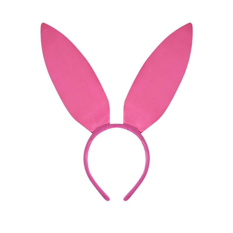 1/4Pcs Women's Bunnies Costume Accessories Set Rabbit Ears Headband Bowtie Collar Cuffs Rabbit Tail for Easter Party