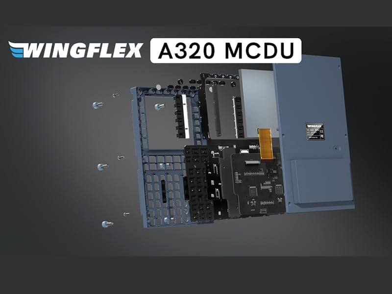 Wingflex A320 MCDU Flight Simulator Flight Controller with Realistic Aircraft Precision and PC Compatible Feel, Control, Plug-and-Play Design, (A320)