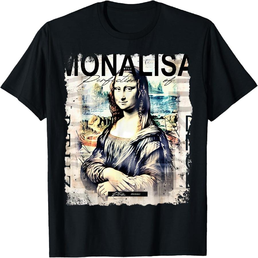 

Abstract Graffiti Art Leonardo Da Vinci Art Mona Lisa T-Shirt(10) XXXXXL чорний