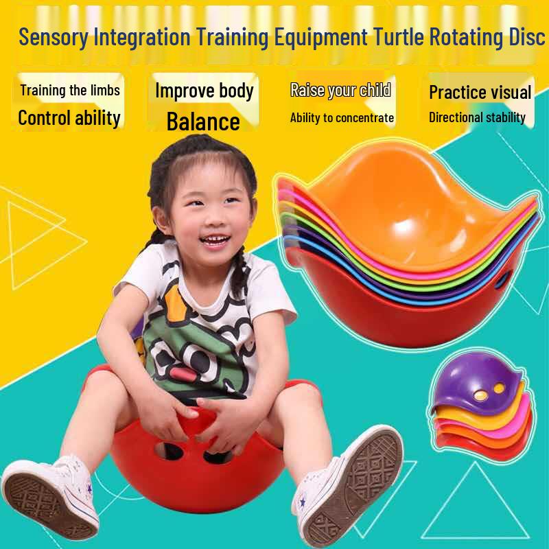 

Детская обучающая игрушка «Черепаший панцирь»: Большая вращающаяся тарелка для сенсорной интеграции для дома или переднего двора, для раннего развития. Thick Small Orange
