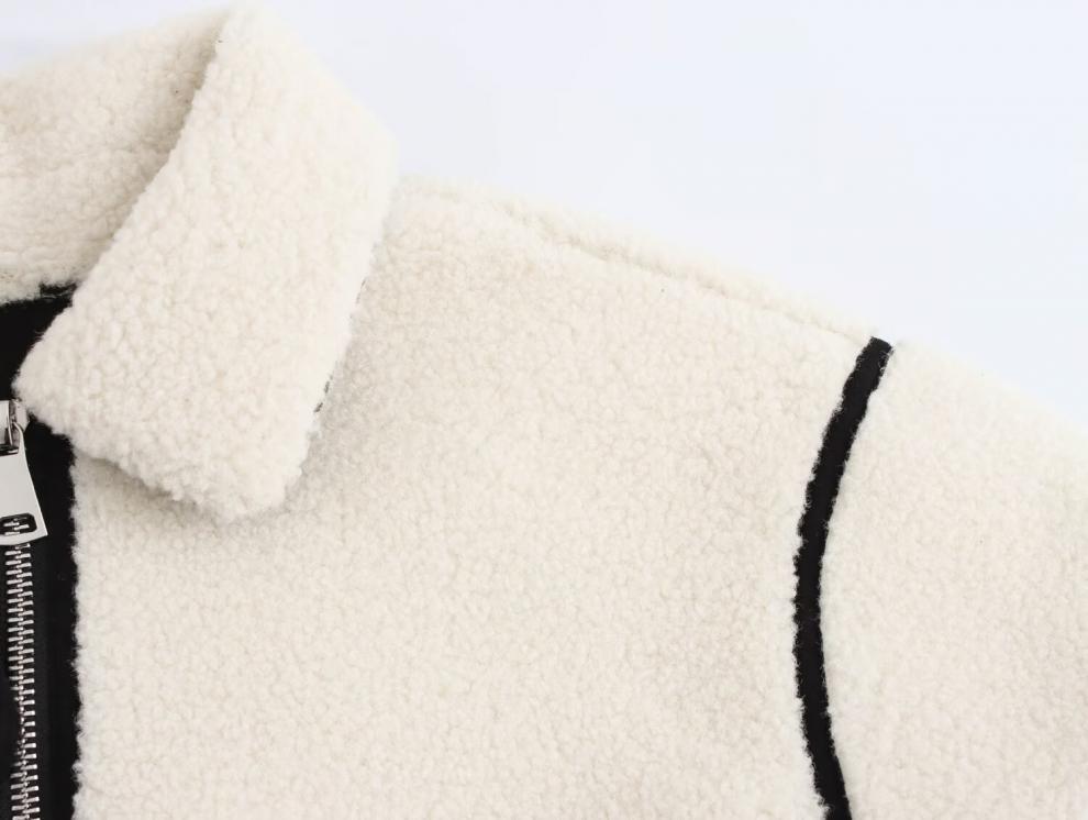 Winter European & American High Street Style Women's Fleece Double-Sided Jacket Coat