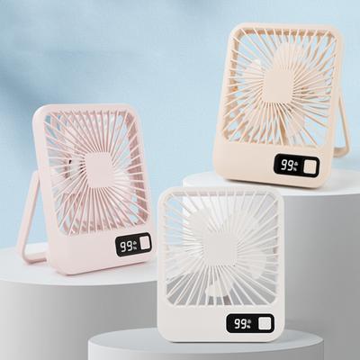 Q3 Tischventilator Tragbarer persönlicher Ventilator Digitalanzeige 5 Windgeschwindigkeiten Einstellbar Elektrischer Kühlventilator USB
