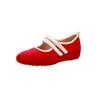 6338-2 Höhensteigernde Sport-Mary-Jane-Schuhe Damen Vielseitige Rote Ballerinas Ballett Deutsche Trainingsschuhe