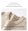 Cashmere Women's Loose Space-Dyed Round Neck Pullover Sweater - Winter Thickened Long Sleeve Knitwear