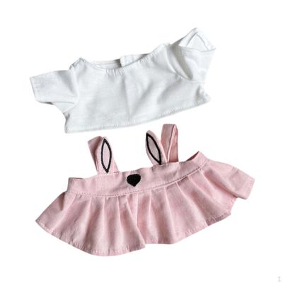 38 Cm Doll Suspender Skirt T Shirt Set, Outifits, Fashion Comfortable Costumes Adorable