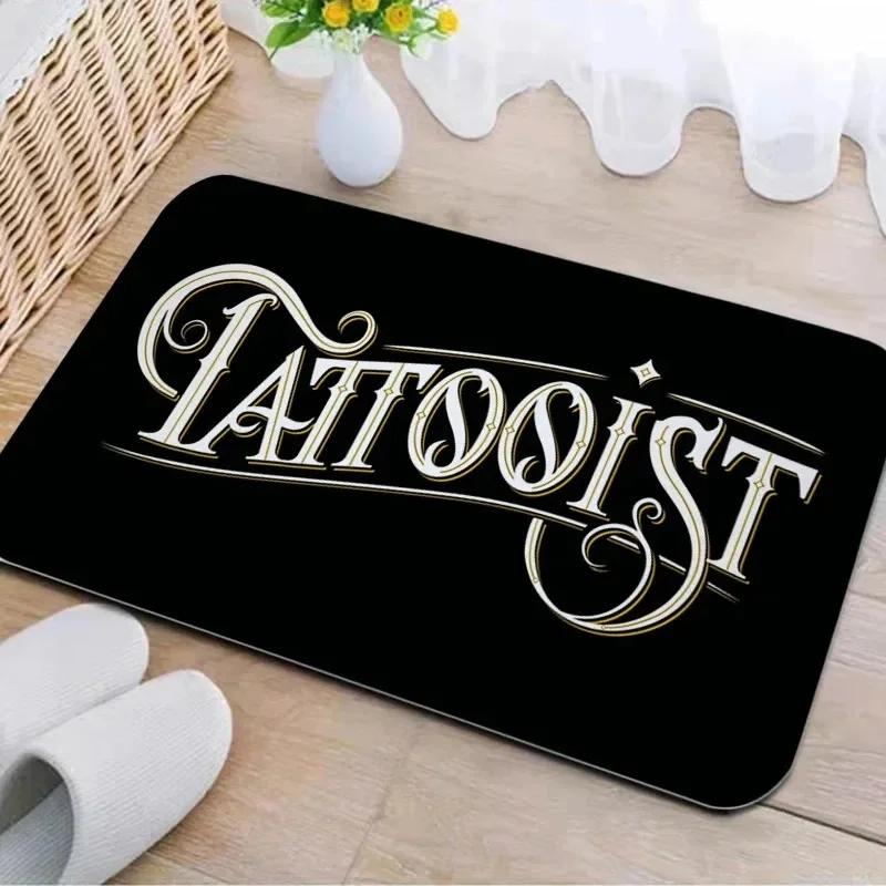 Tattoo Shop Mat Indoor Welcome Doormat Washable Living Room Bedroom Floormat Accessories Rug Non-slip Porch Entrance Carpet