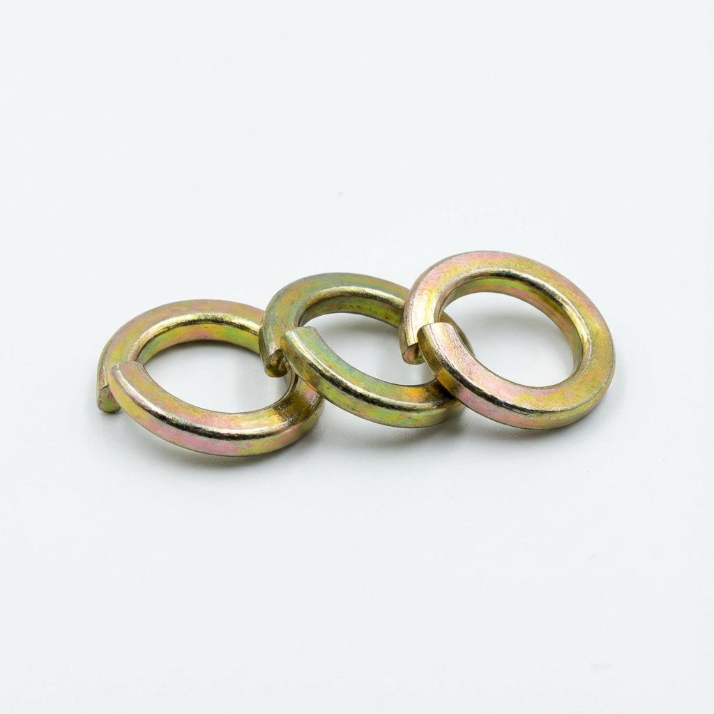 Zinc-Plated Washer Set with Flat & Spring Washers, Sizes M4-M48