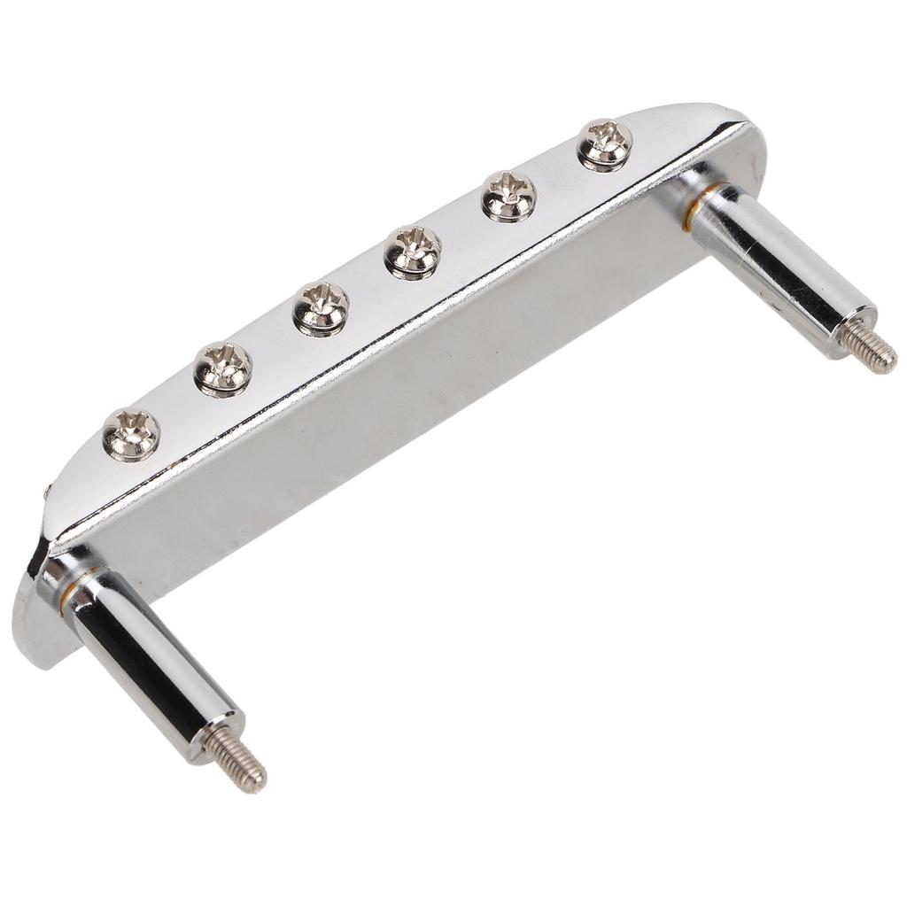 Electric Guitar Bridge 6 String Tailpiece Metal Instrument Accessory for JazzmasterSilver