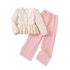 Girls' Outfit Children's Spring/Autumn New Style V-Neck Long-Sleeved Top + Casual Trousers