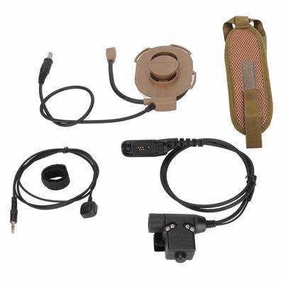 Motorradhelm-Headset Unilaterales Militär-Headset mit U94 PTT Fingermikrofon für MOTOROLA XIR