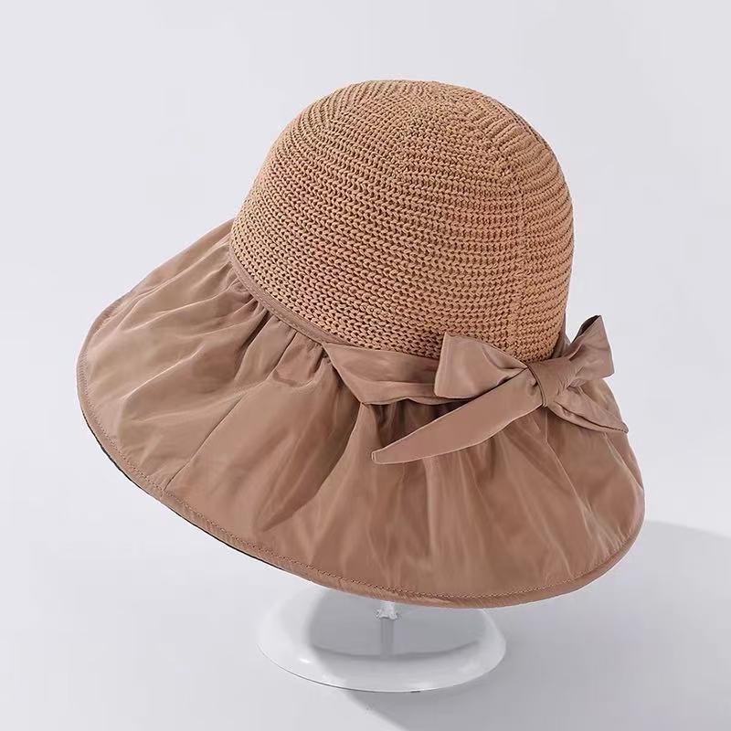 Sommer Outdoor Reiten großer Schirm leerer Oberteilhut UV-Schutz Sonnenschutz Sonnenhut Kinder Gesichtsschutz Sonne Erwachsenenhut
