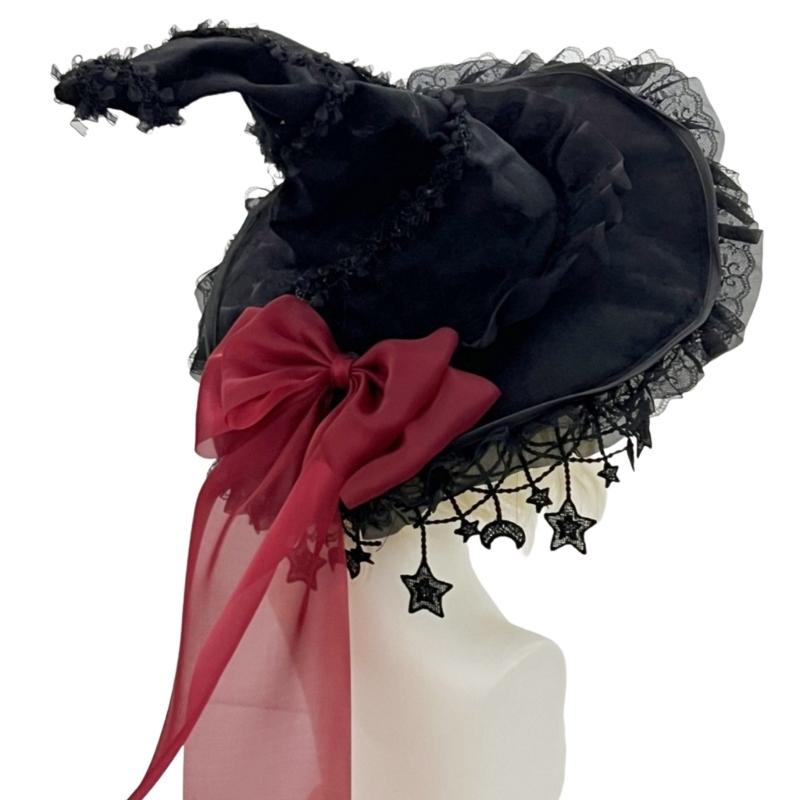 Halloween Wizard Hat Funny Witch Hat Witch Caps Wizard Costume Accessories for Masquerades Party Decor Cosplay Props