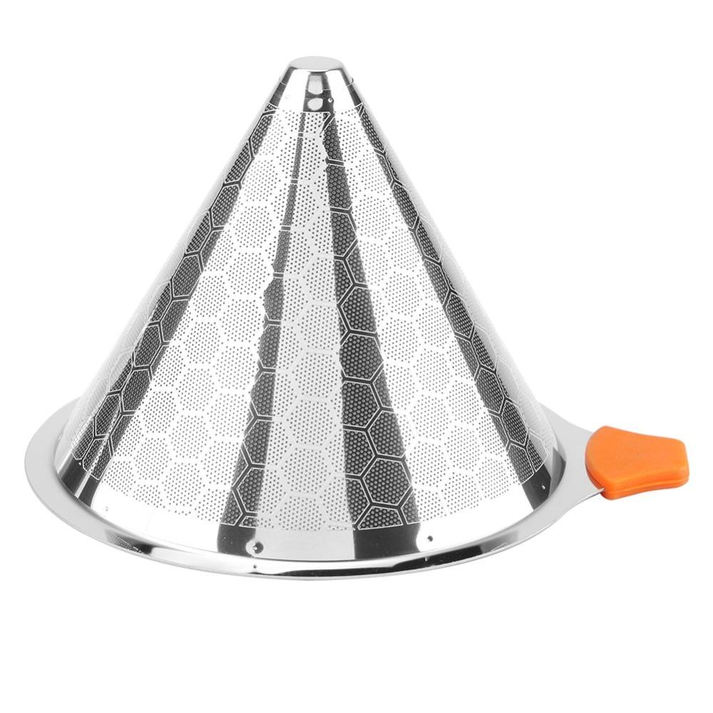 Fine Mesh Coffee Filter Reusable Stainless Steel Filter Funnel Coffee Dripper  Pour Over Coffee
