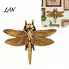 Ornamenti da Parete Creativi Arte Libellula Dorata, Decorazione Libellula Vintage, Scultura da Parete Insetto in Resina 3D, Decorazione da Appendere Retro per Soggiorno