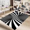 1 Stück gestreifter Spiral-Extragroßer rutschfester Teppichboden, Büro, Familie, Schlafzimmer, Studio, Großer Bereichsteppich, Innenbereichsteppiche, Lebendige Farben