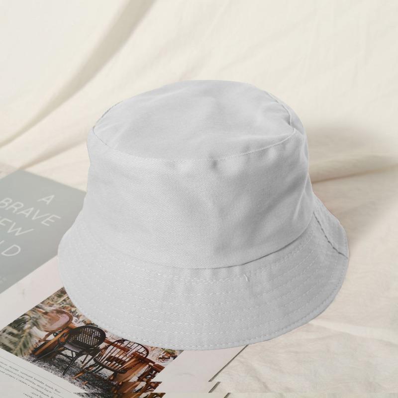 Bucket Hat Advertising Hat Summer Double-sided Basin Hat Embroidery Sunshade Sun Protection Hat Travel Hat Men