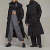Y-3 Trenchcoat Unisex Černý S Kapucí Střední H63077