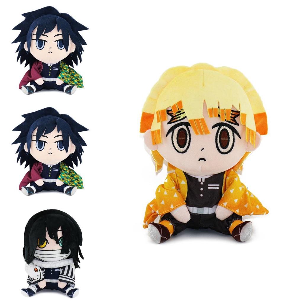 17cm Demon Slayer Xmas Gifts Plush Toys Set Nezuko Tanjiro Giyuu Inosuke Zenitsu