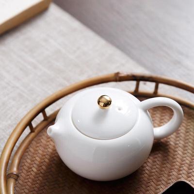 Mutton-fat Jade Porcelain Xishi Teapot