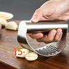 Stainless Steel Upgraded Garlic Press Squeezer Manual Garlic Ginger Rocker Crusher Garlic Cutting Mince Tools Kitchen Gadgets