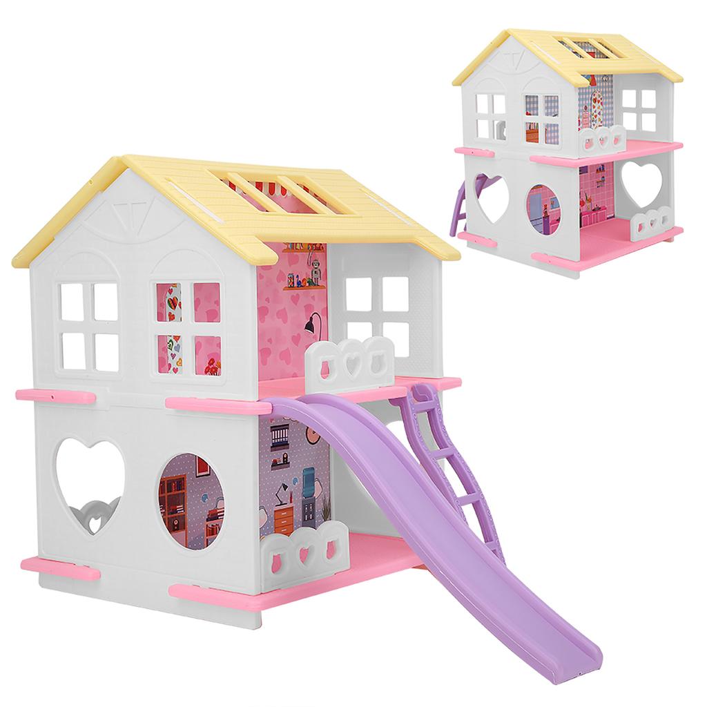 Miniature Dollhouse Toys DIY Kid Assemble Doll House Baby Toy Boy Girls GiftA Style