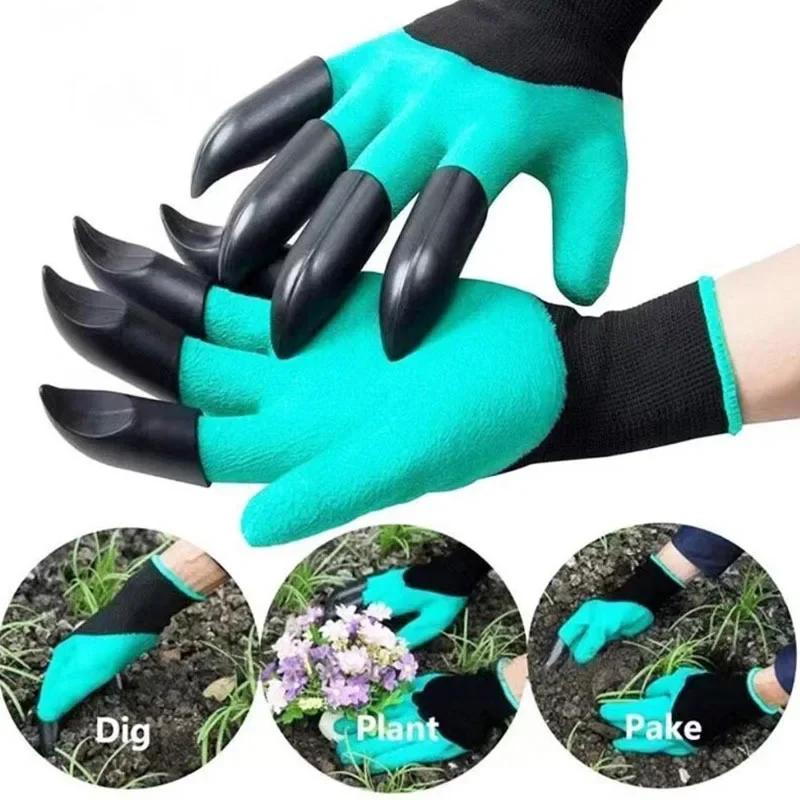 Gartenhandschuhe mit Krallen, Grabhandschuhe, Garten-, Gemüse- und Blumengarten, stichfeste Schutzhandschuhe aus Latex
