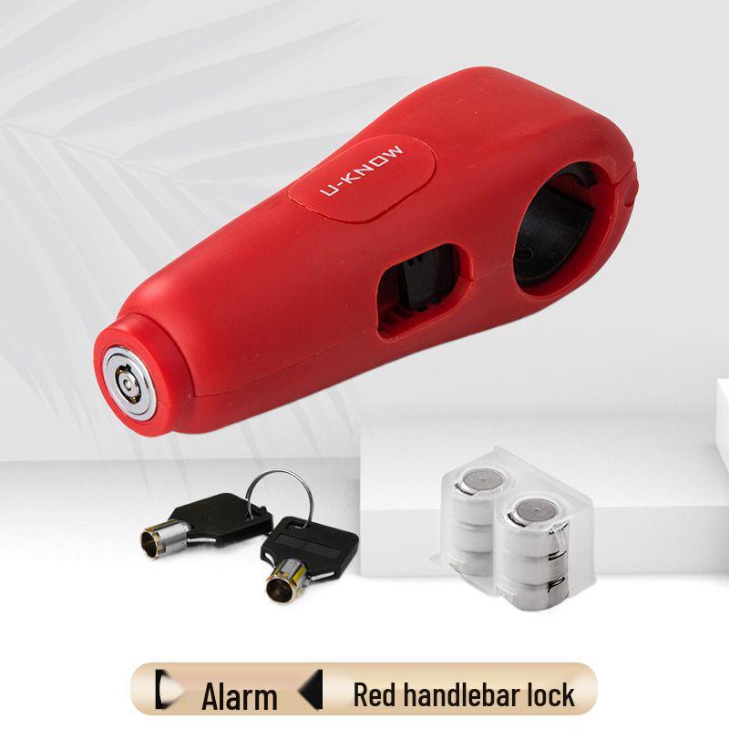 Anti-Theft Motorcycle Brake & Throttle Lock with Alarm