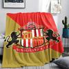 1PC Sunderland AFC Print Flannel Blanket, High quality All Seasons, Home Decor, Warmth and Comfort, Perfect for Christmas Gifts