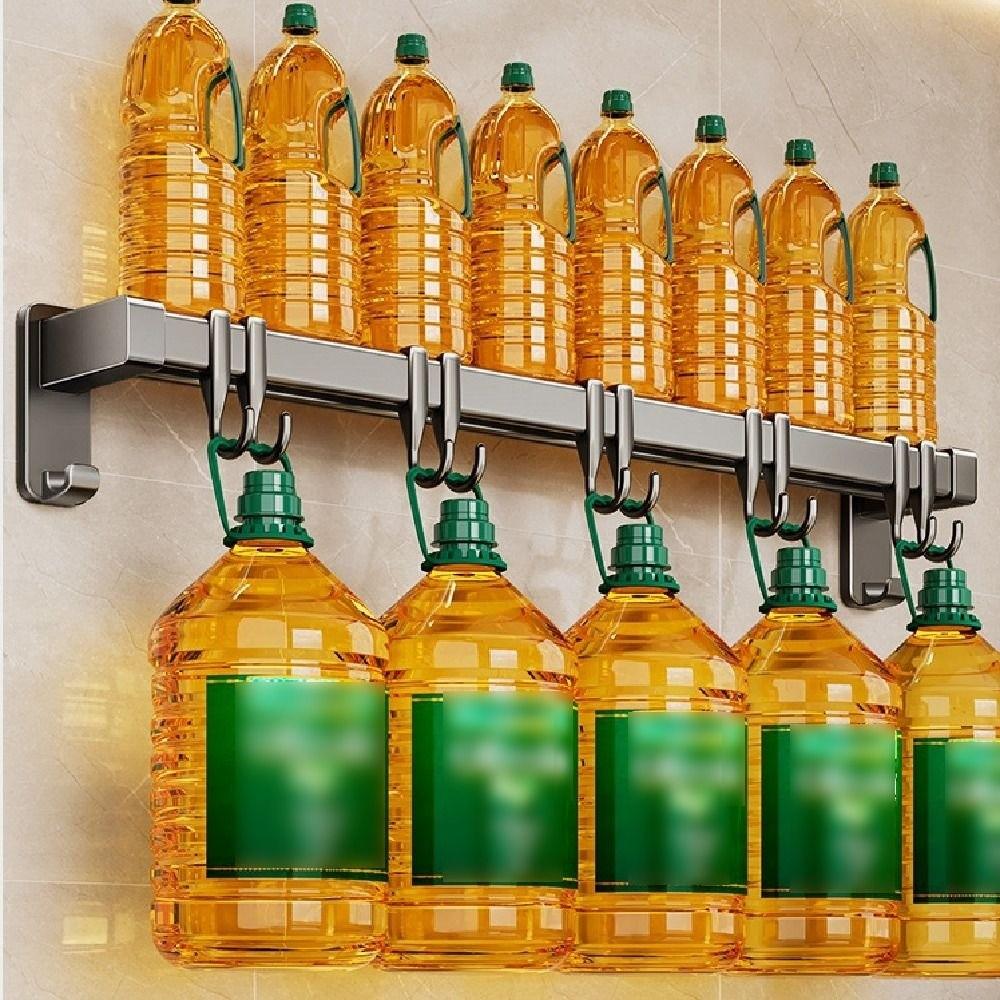 Double Pole Kitchen Organizer Hook Wall Mounted Spatula Storage Rack Tool Organization