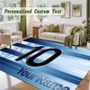 Crystal Velvet Square Rug Custom NameLionel Messi Pattern Non Slip Home Floor Decor Rug